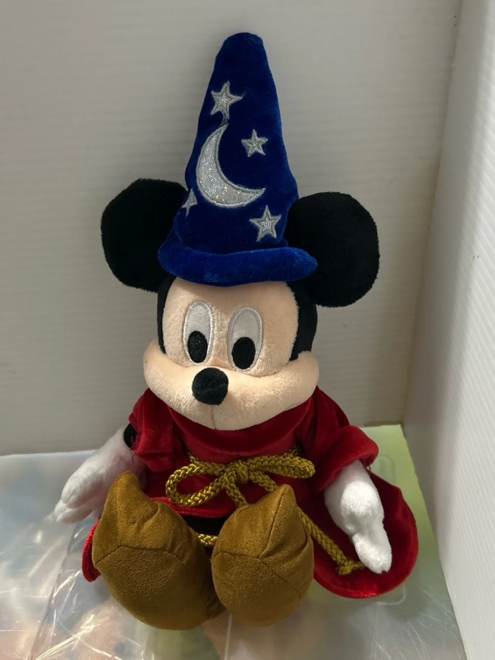 Disney Sorcerer Mickey Plush - Blue Hat, Red Robe, Brown Shoes